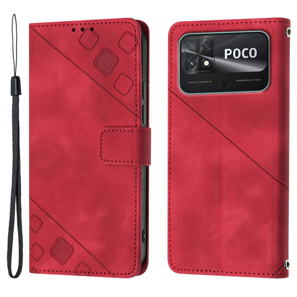 PT005 YB Imprinting Series-6 Phone Case for Xiaomi Poco C40 4G Flip Stand PU Leather Phone Cover with Wallet PT005 YB Imprinting Series-6 Phone Case for Xiaomi Poco C40 4G Flip Stand PU Leather Phone Cover with Wallet